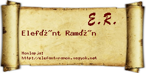 Elefánt Ramón névjegykártya